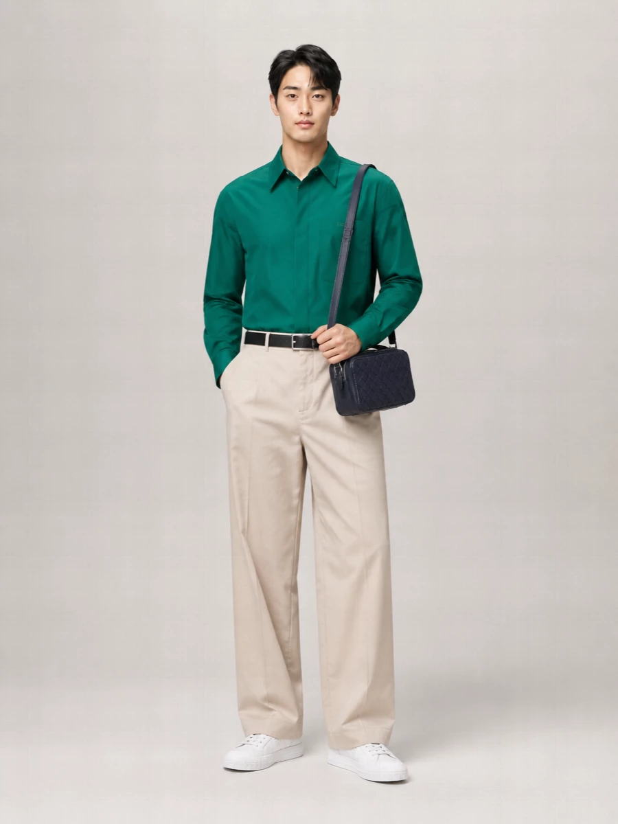 Fendi Silk Oversized Long-Sleeve Shirt
