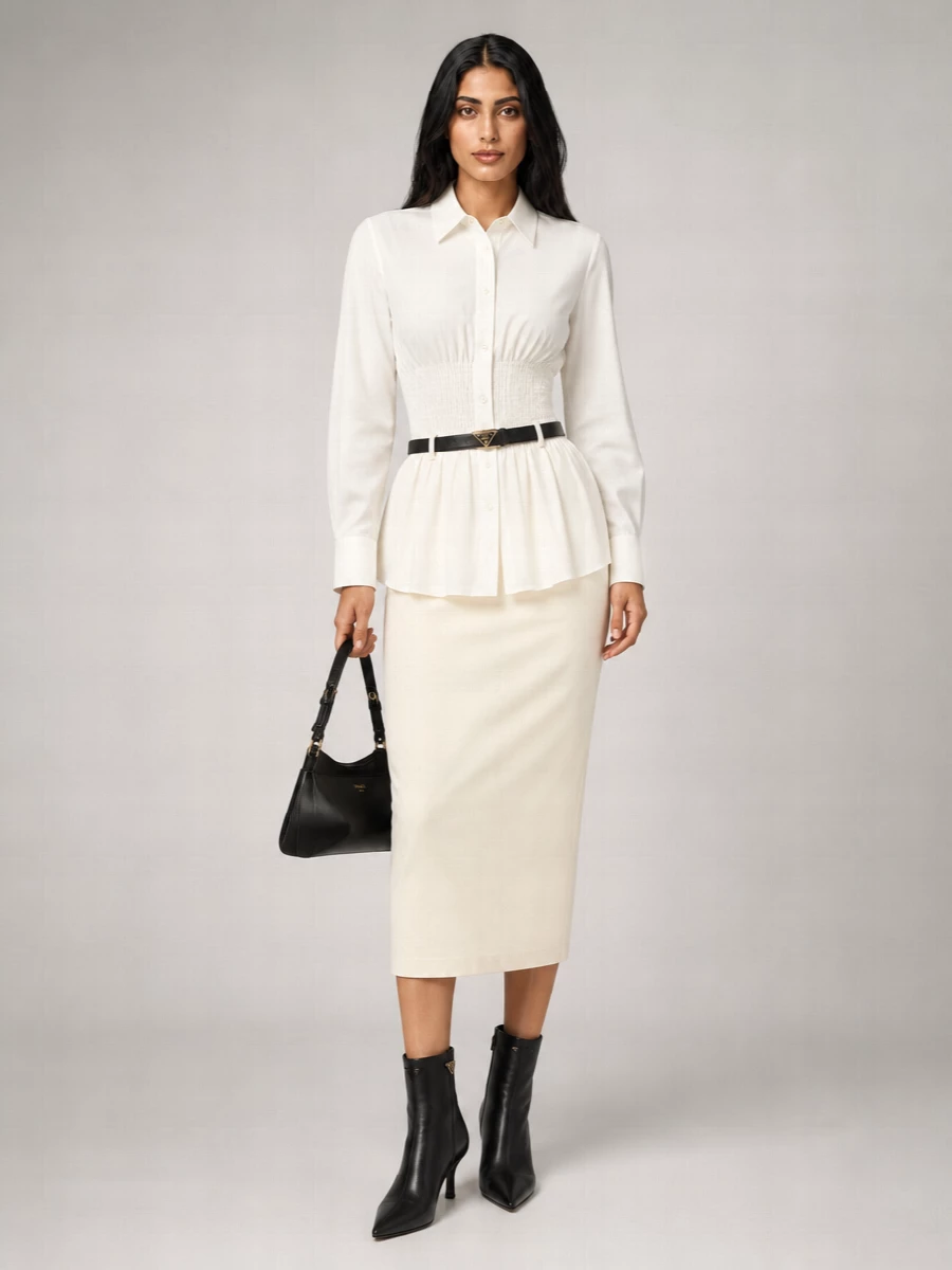 Prada Cotton Pencil Skirt