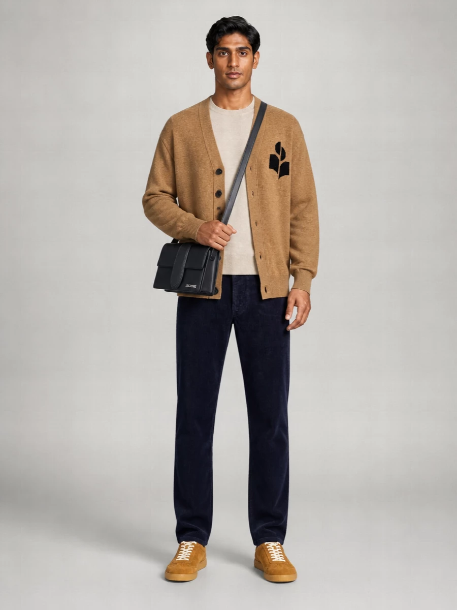 Isabel Marant Curtis V-Neck Long-Sleeve Cardigan