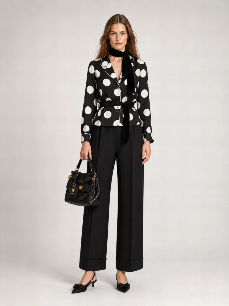 Dolce&Gabbana Silk Polka Dot Blouse