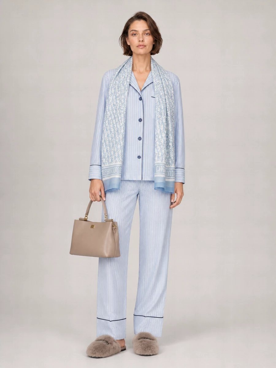 Dolce&Gabbana Striped Cotton-Silk Pyjama Shirt