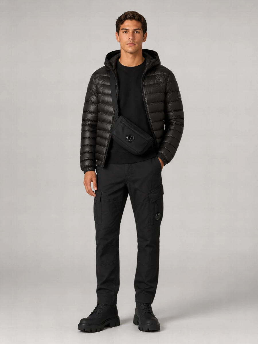 C.p. Company Down Hooded Quilted Puffer Jacket