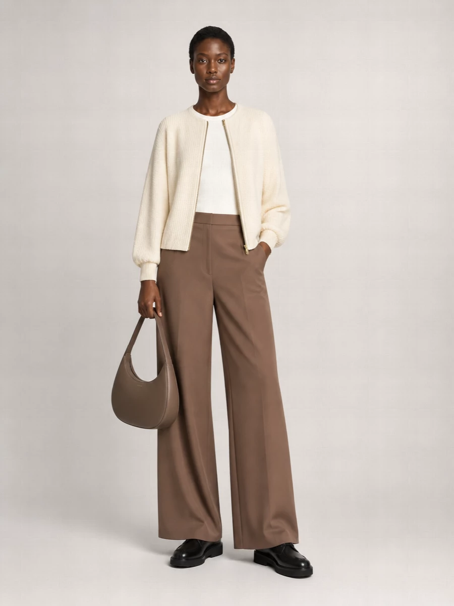 Max Mara Wool And Cashmere Zip-Up Fitted Jacket