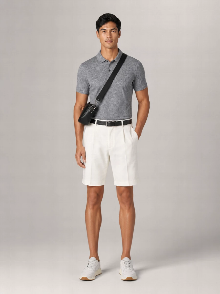Boss Cotton Linen Polo Shirt