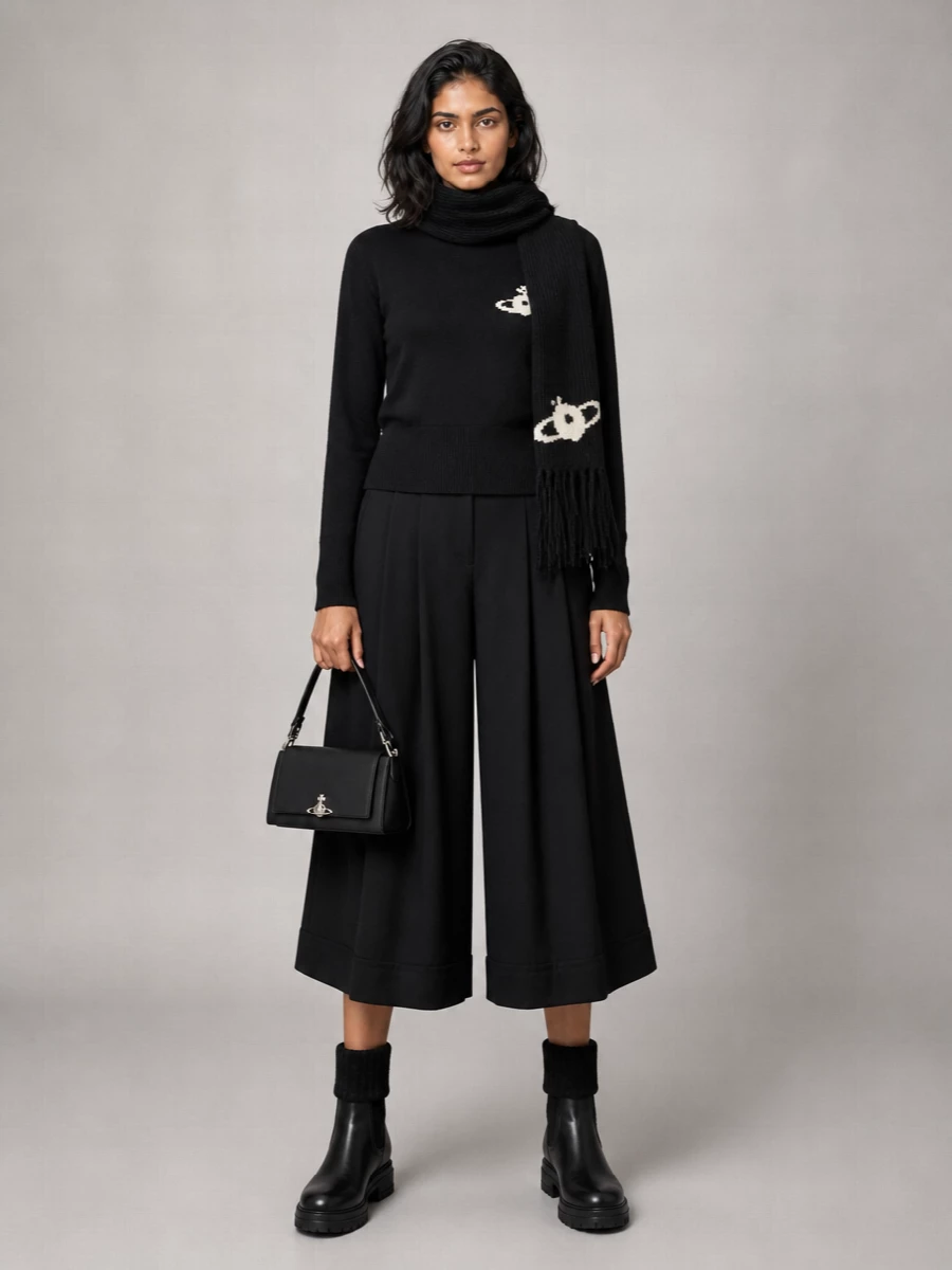 Vivienne Westwood Wool Logo-Intarsia Crew-Neck Sweater