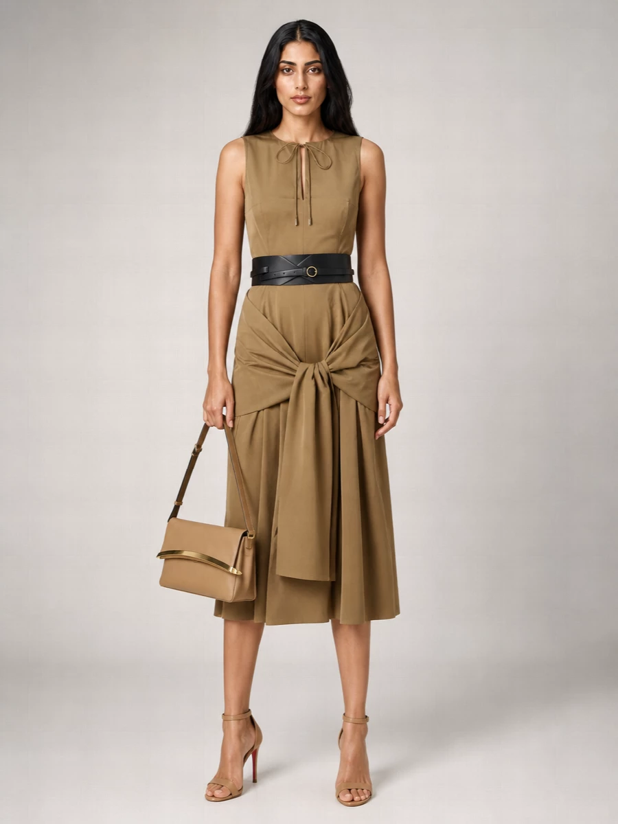 Loewe Cotton Poplin Midi Dress