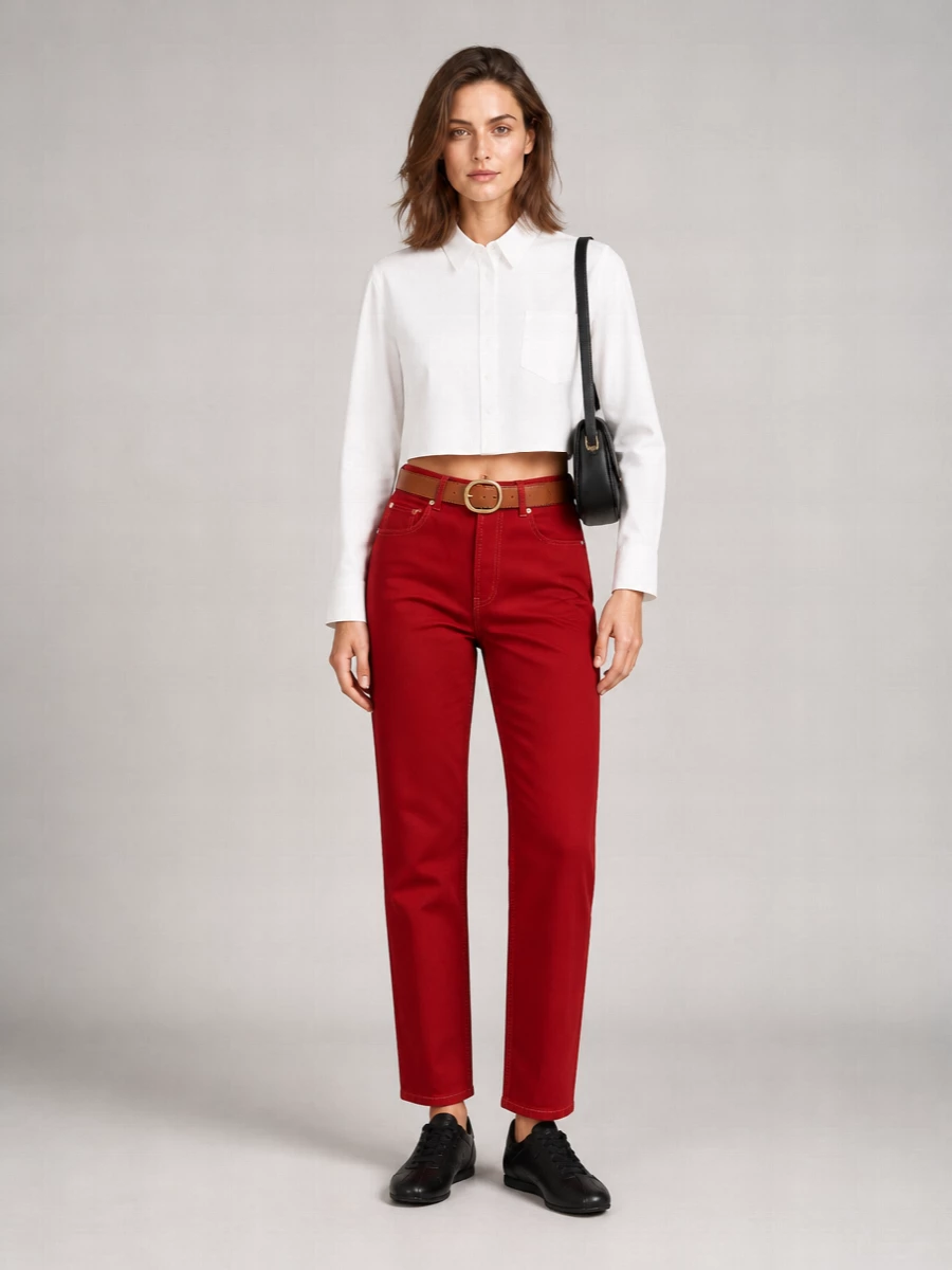 Ami Paris Red Denim Jeans