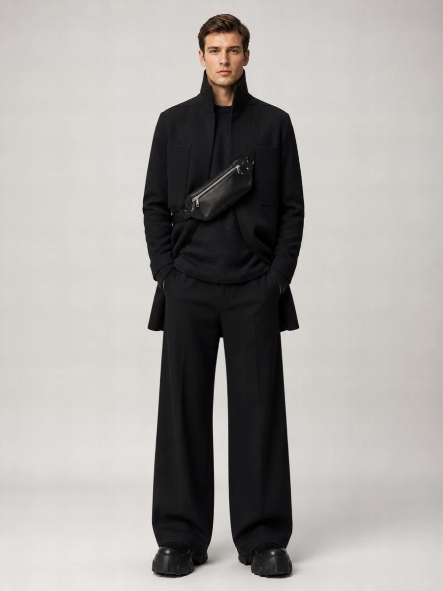 Rick Owens Single Breasted Coat