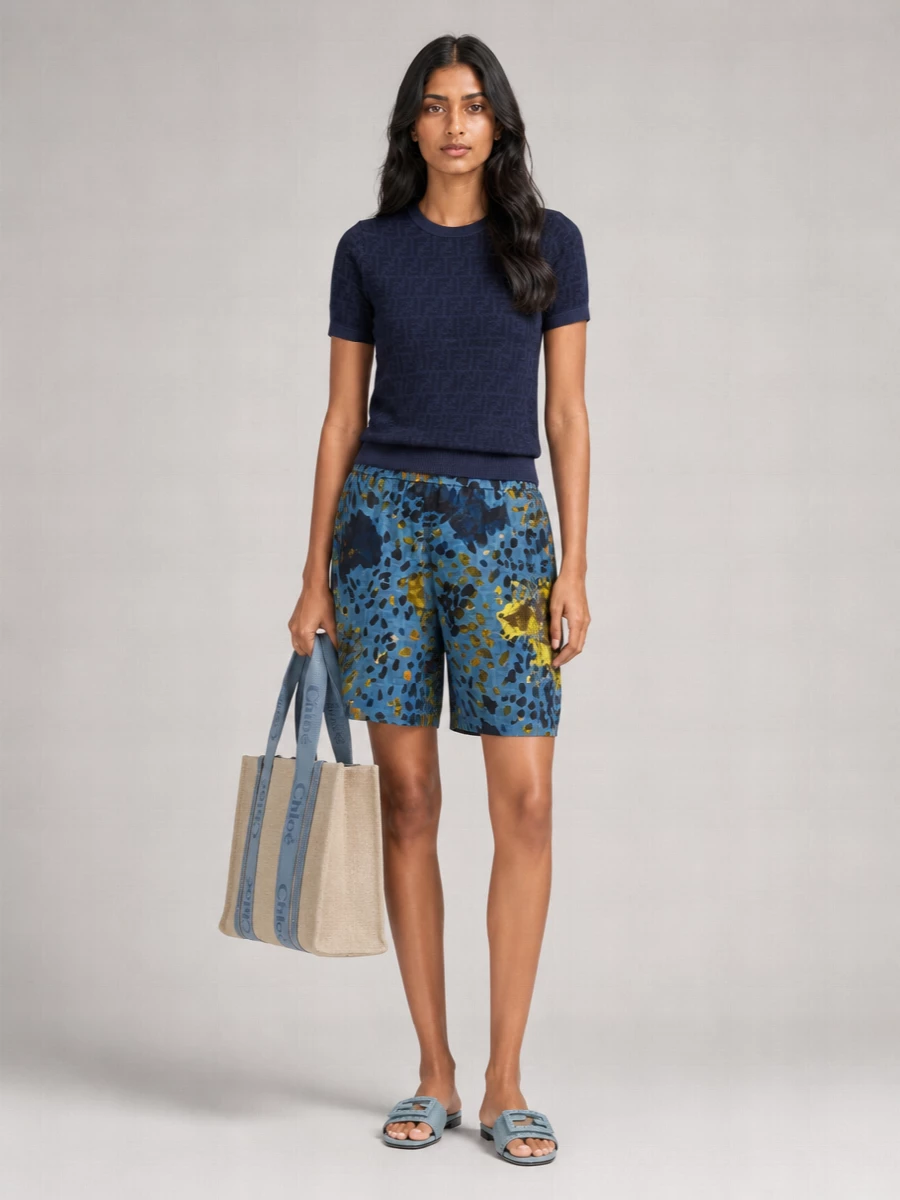 Fendi Printed Knee-Length Shorts