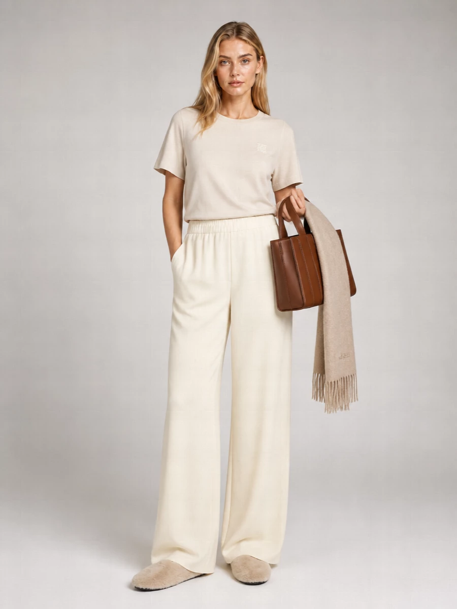 Max Mara Virgin Wool Straight-Leg Trousers