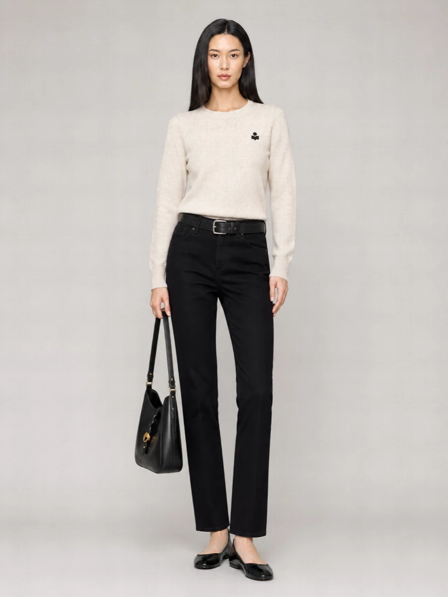 Isabel Marant Etoile Faux Leather Straight-Leg Trousers