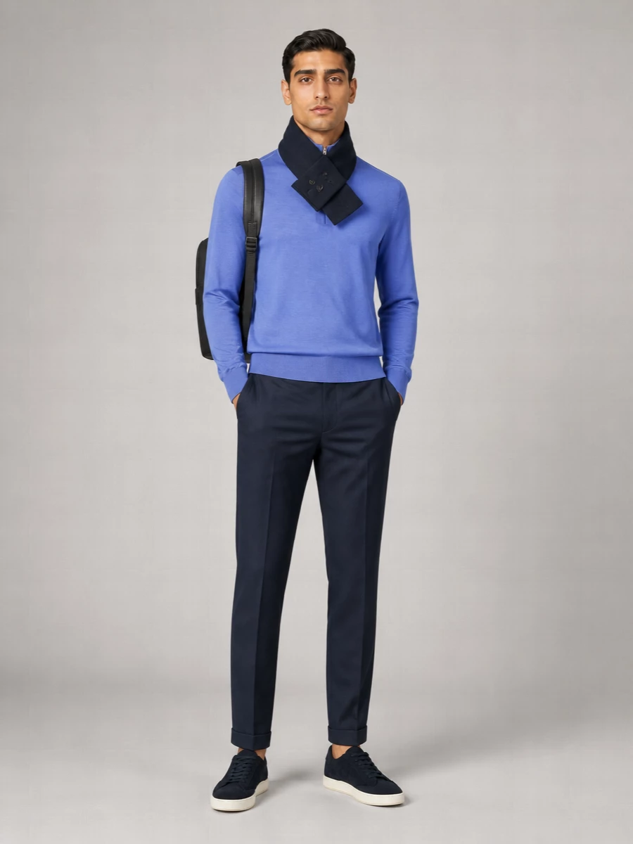 Paul Smith Merino Wool Zip Neck Sweater