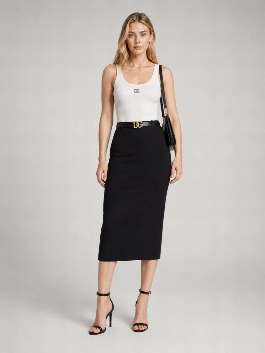 Dolce&Gabbana Cotton Ribbed Sleeveless Tank Top