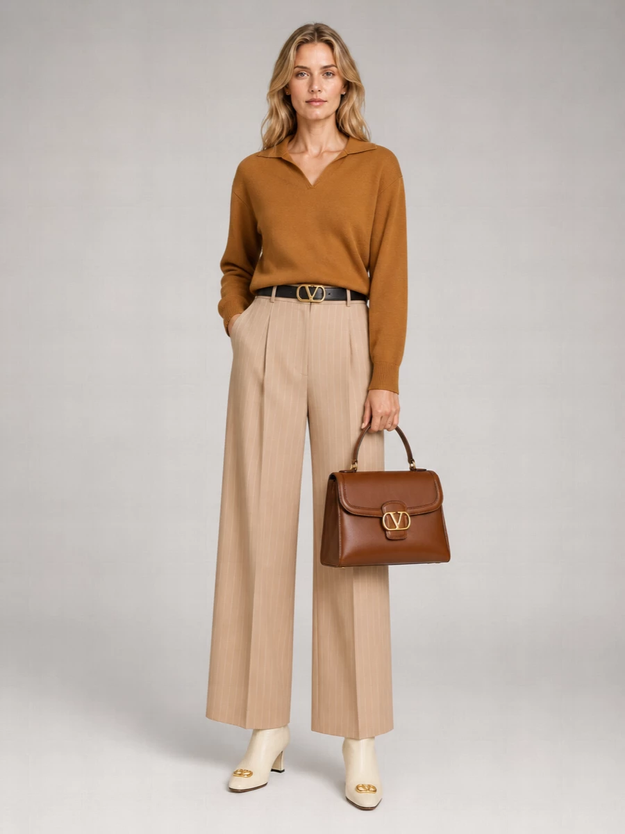 Valentino Cashmere V-Neck Long-Sleeve Sweater