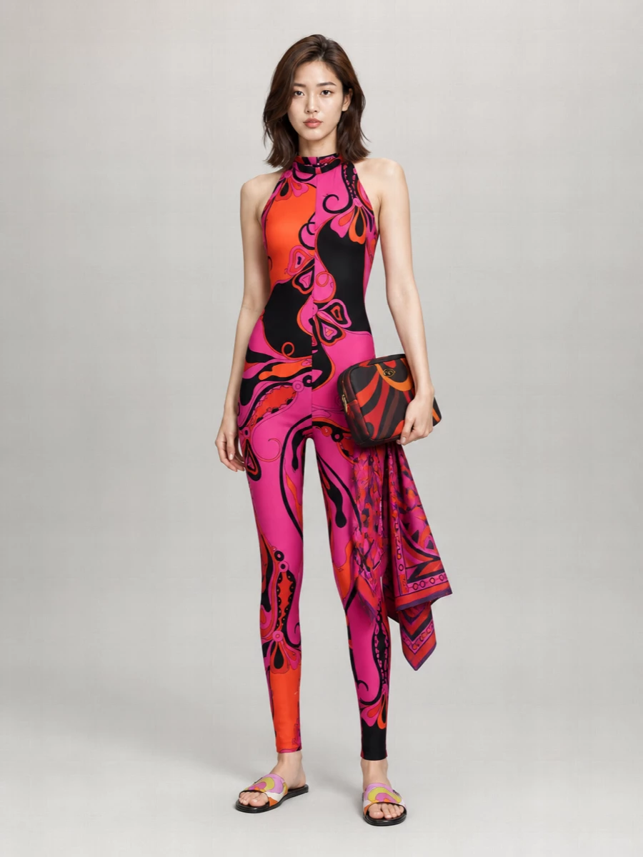 Pucci Slim-Fit Printed Jumpsuit