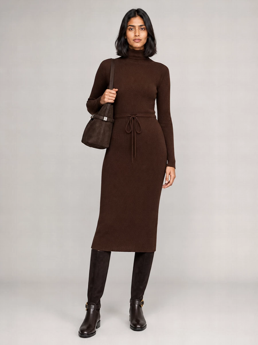 Totême Leather Belted Bucket Shoulder Bag