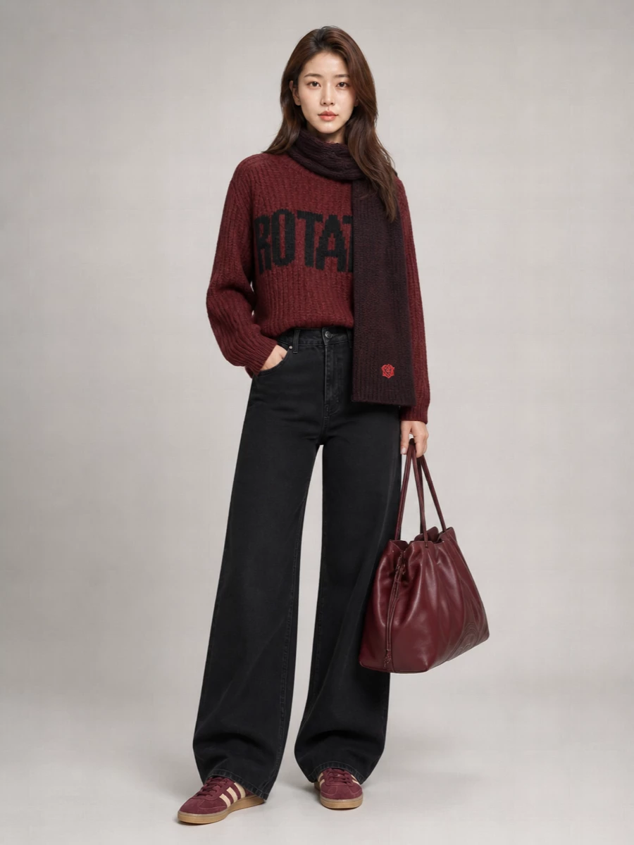 Rotate Logo-Knit Sweater