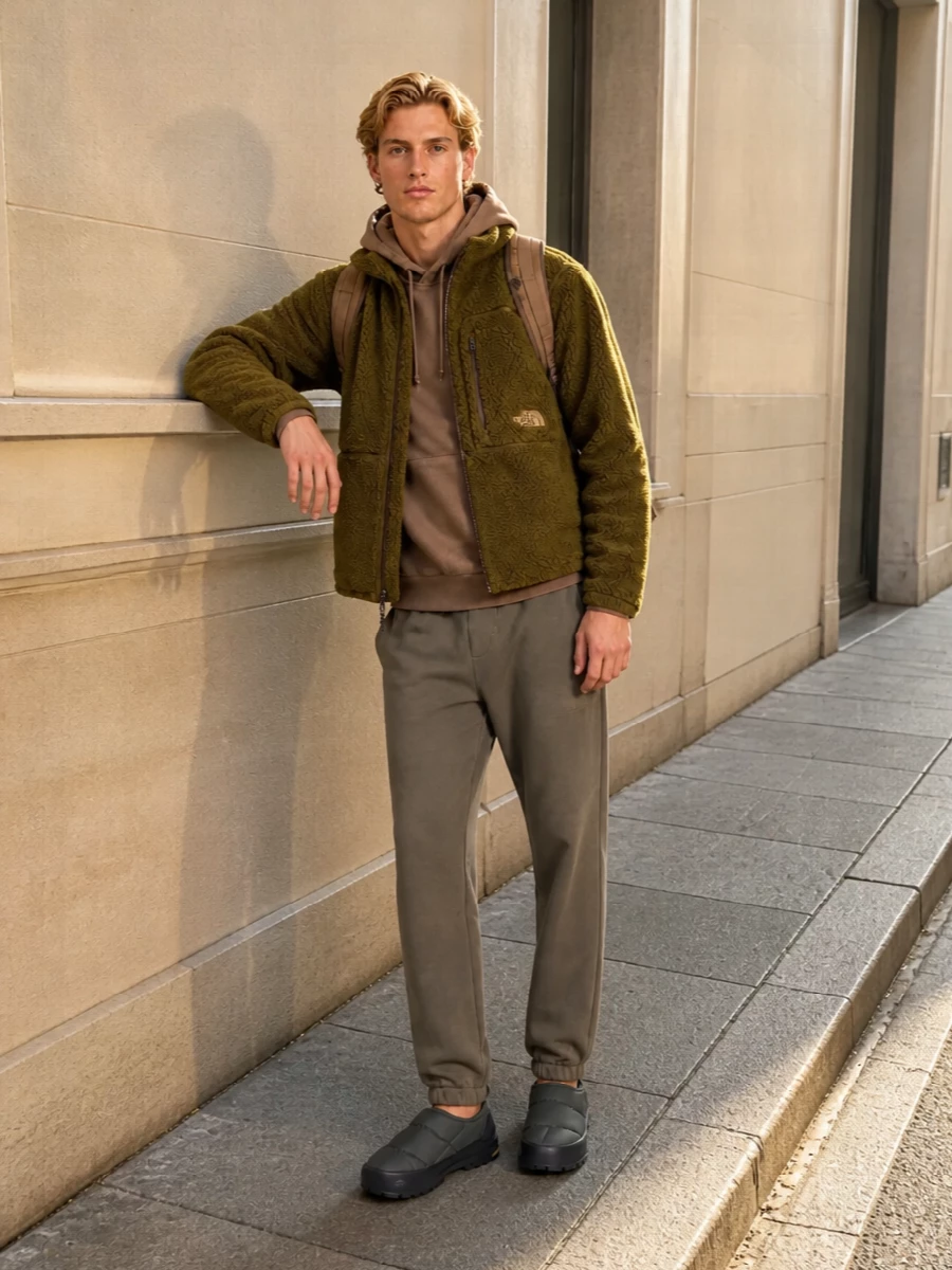The north face olive fleece outfit joggers