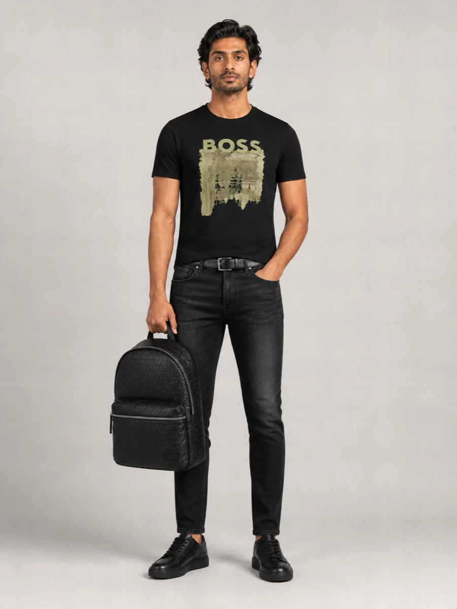 Boss Cotton Short-Sleeve Logo-Print T-Shirt