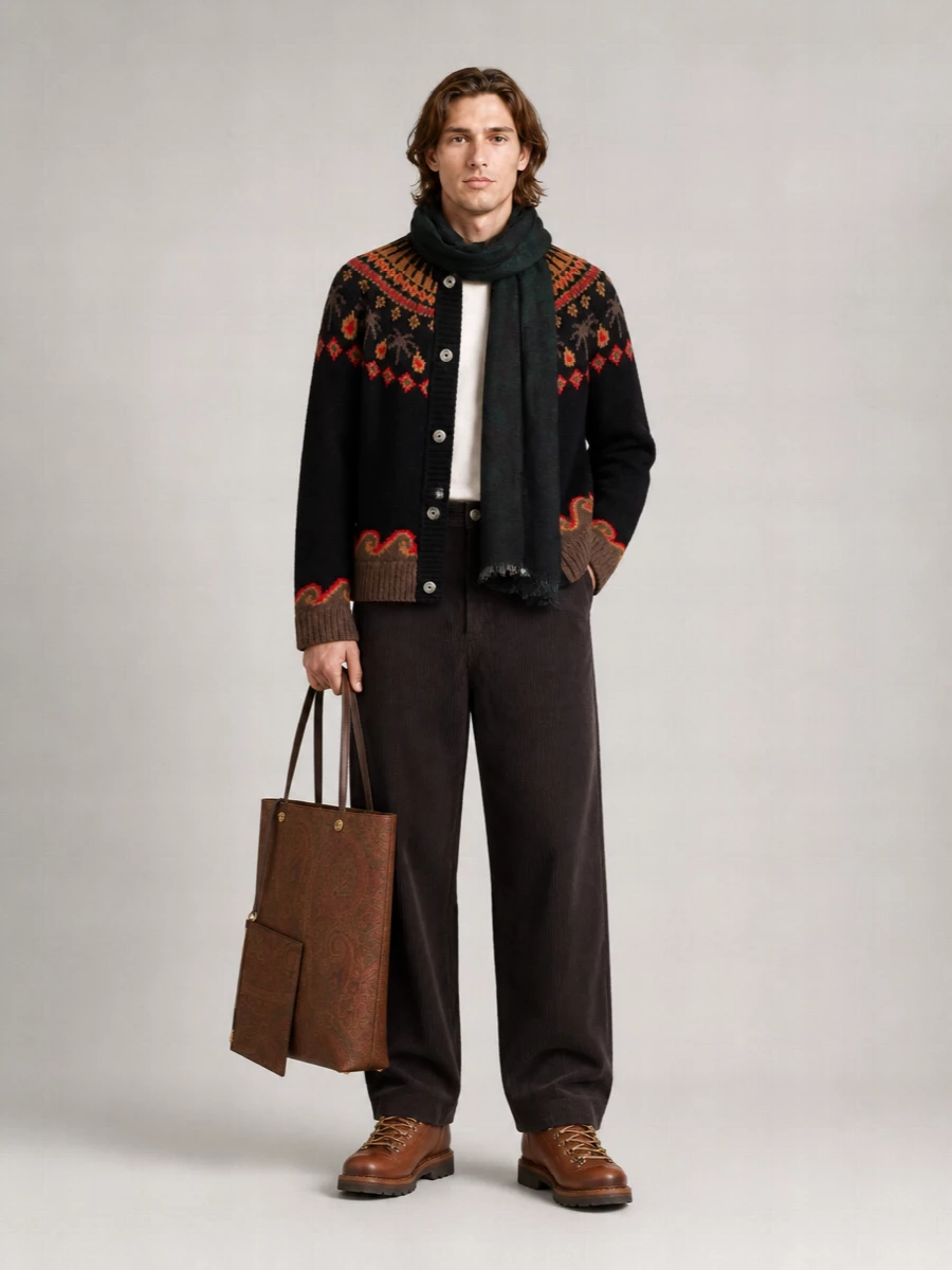 Alanui Wool Jacquard Cardigan