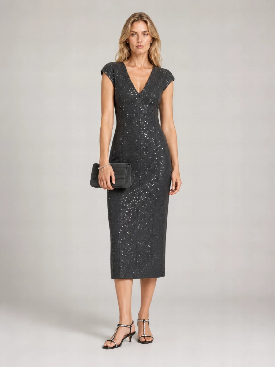 Jil Sander Wool Felt Midi Dress