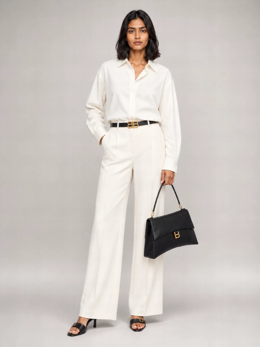 Balenciaga Cotton Oversized Lace-Up Shirt