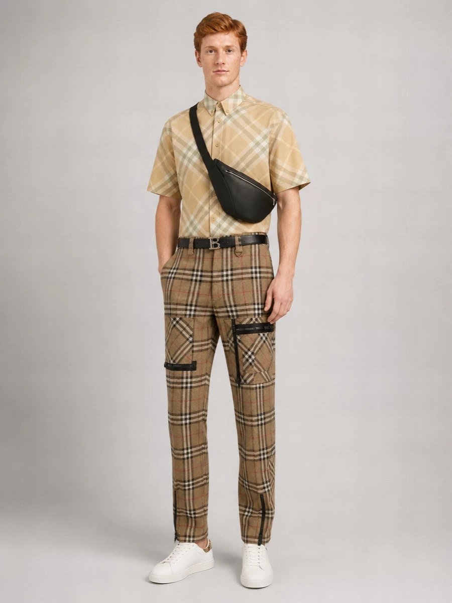 Burberry Silk-Blend Embroidered Cargo Trousers