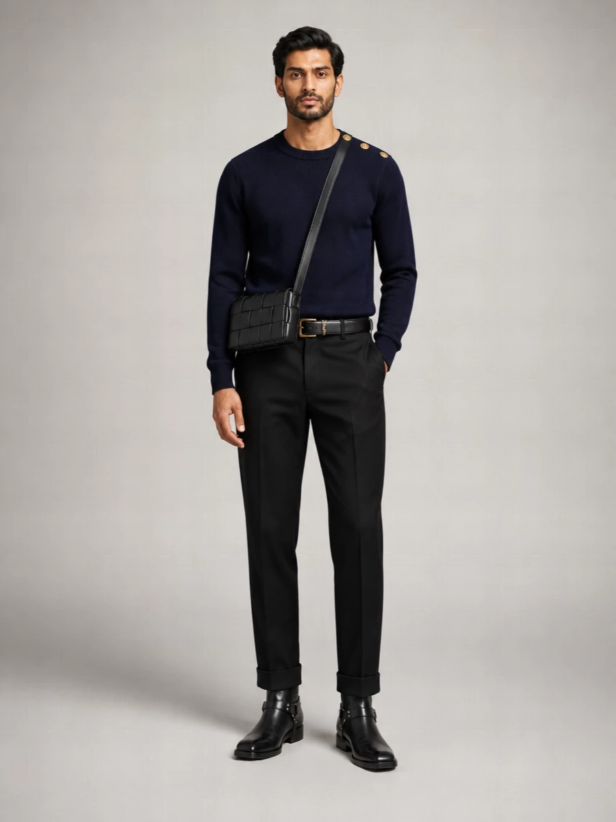 Saint Laurent Leather Thin Belt