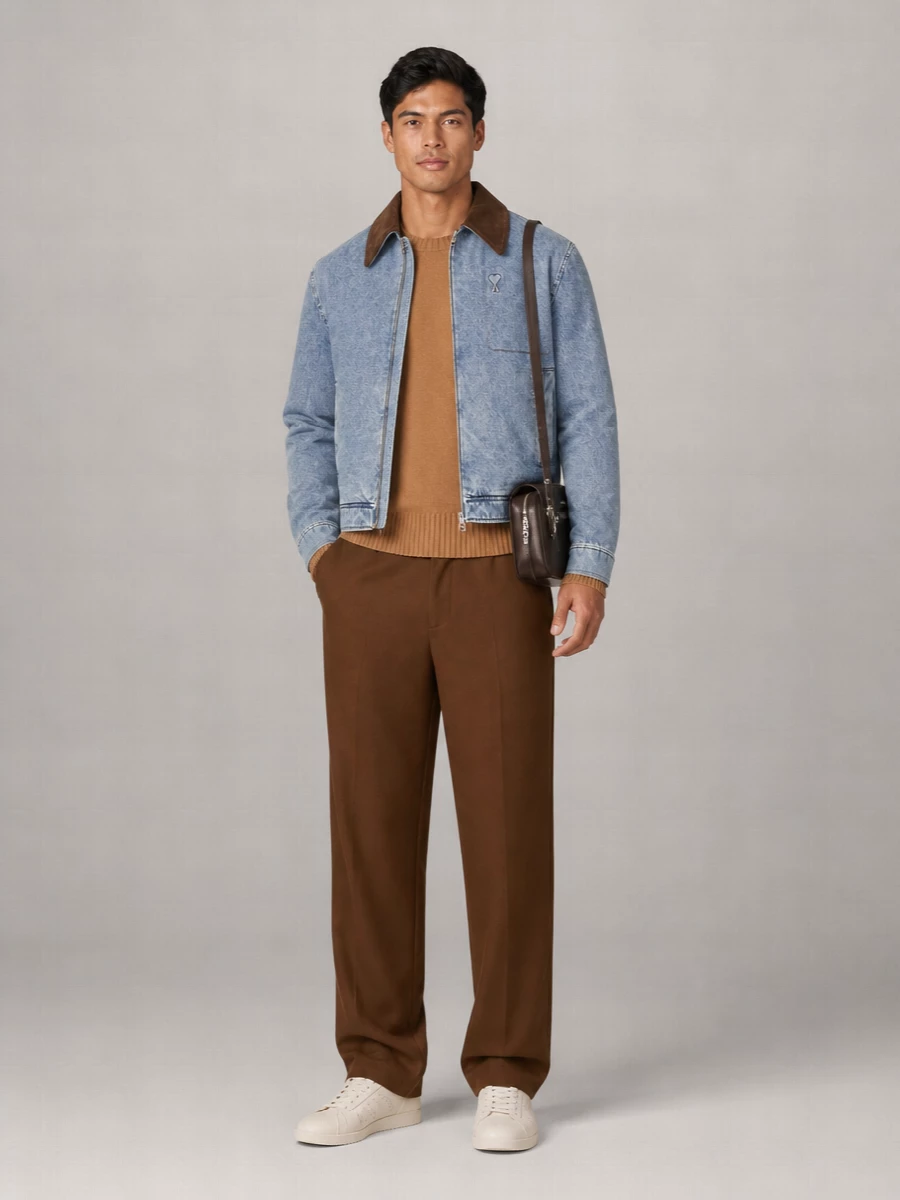 Ami Paris denim zipped jacket