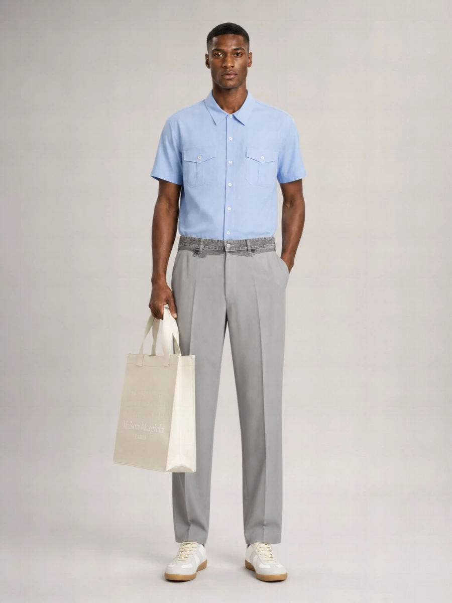 Mm6 Maison Margiela Cotton Short-Sleeve Poplin Shirt