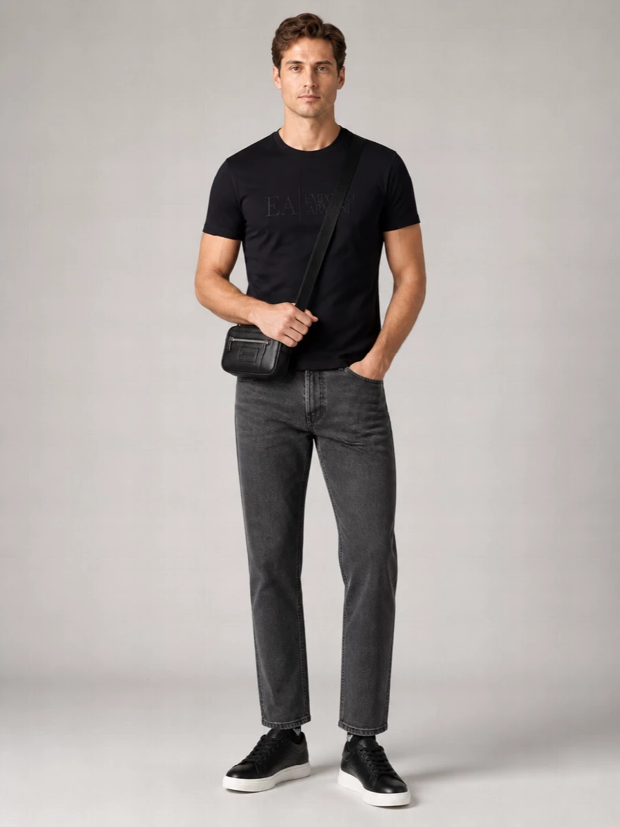 Emporio Armani Cotton Regular-Fit Crew-Neck Short-Sleeve T-Shirt