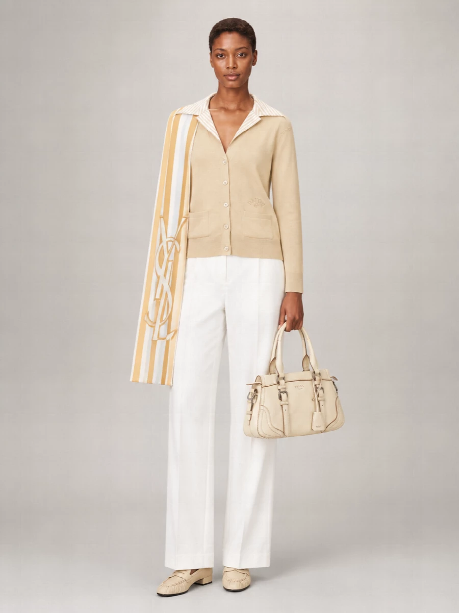 Patou Cotton Collar Cardigan