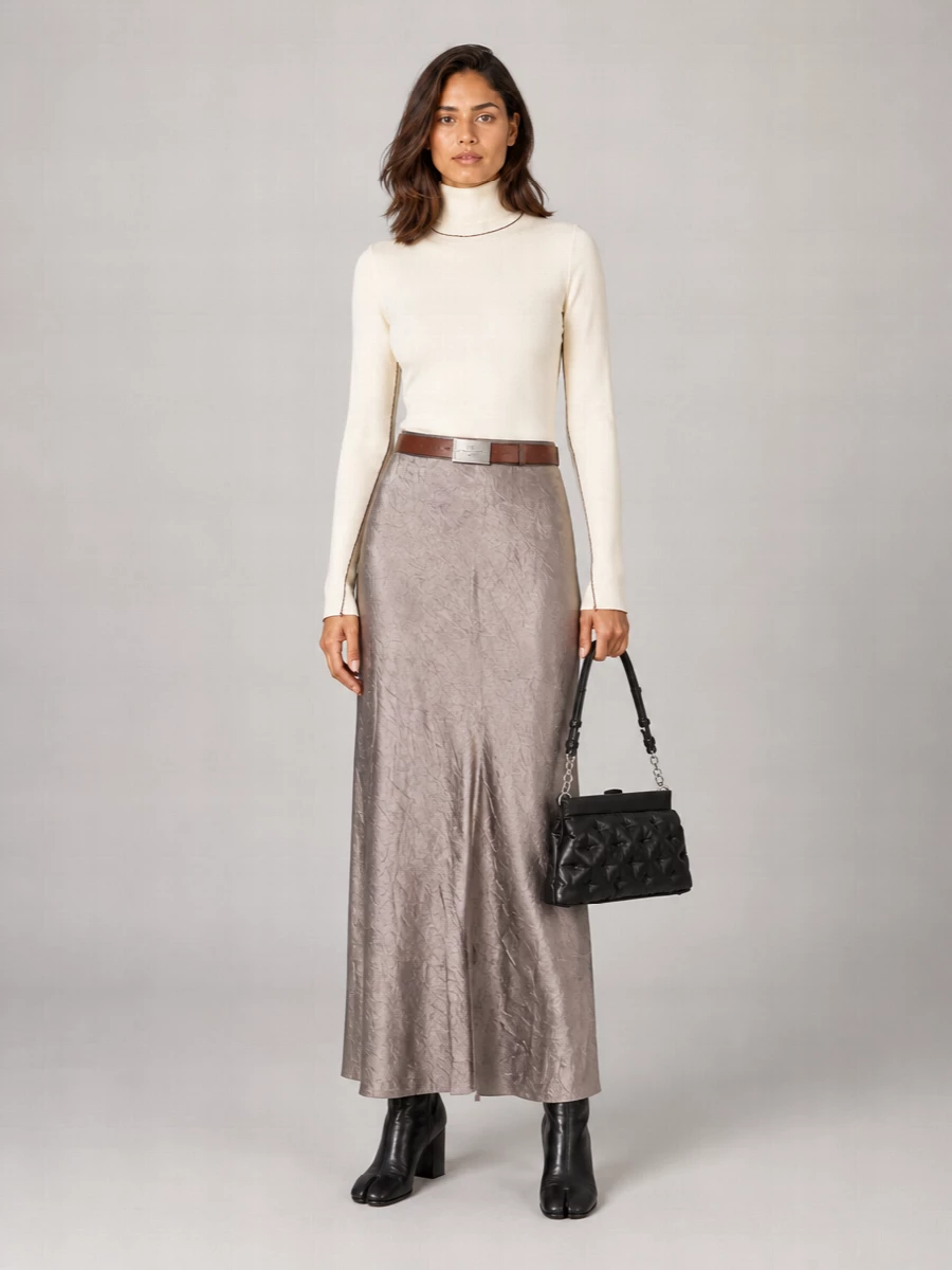 Maison Margiela Satin Straight Skirt