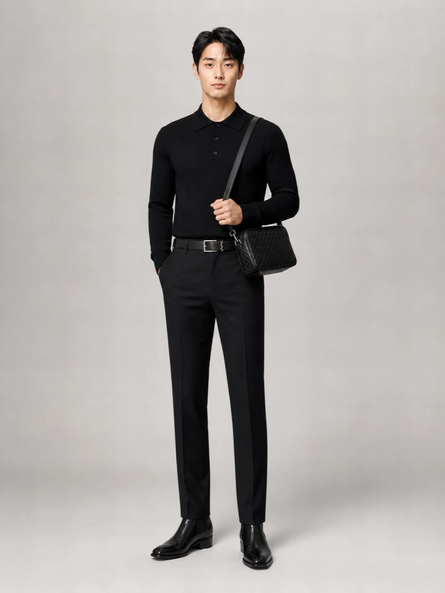 Saint Laurent Wool Polo Shirt