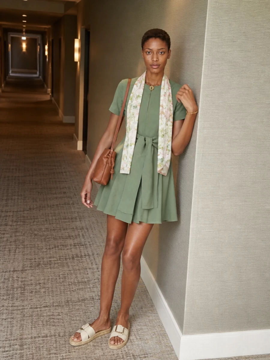 Loewe sage mini dress espadrille slides