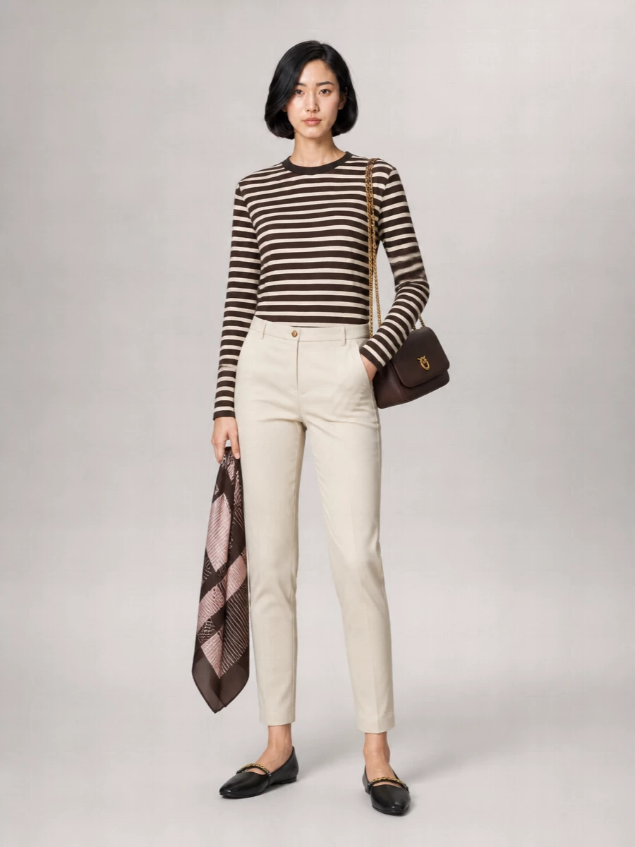 Pinko Cotton Crewneck T-Shirt