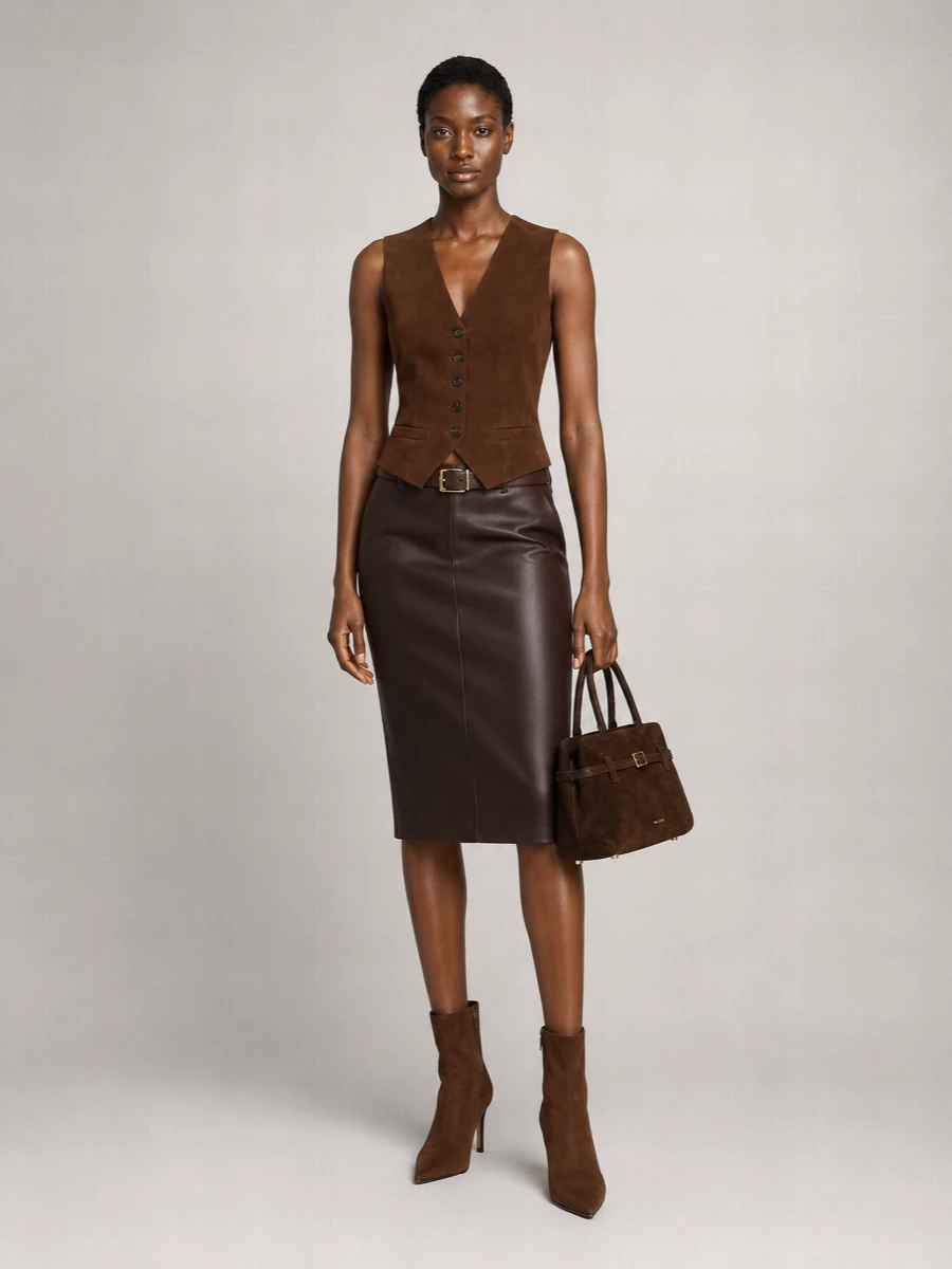 Giuseppe Di Morabito Suede Slim-Fit Vest