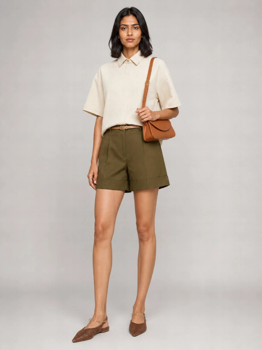 Jil Sander Linen Tailored Bermuda Shorts