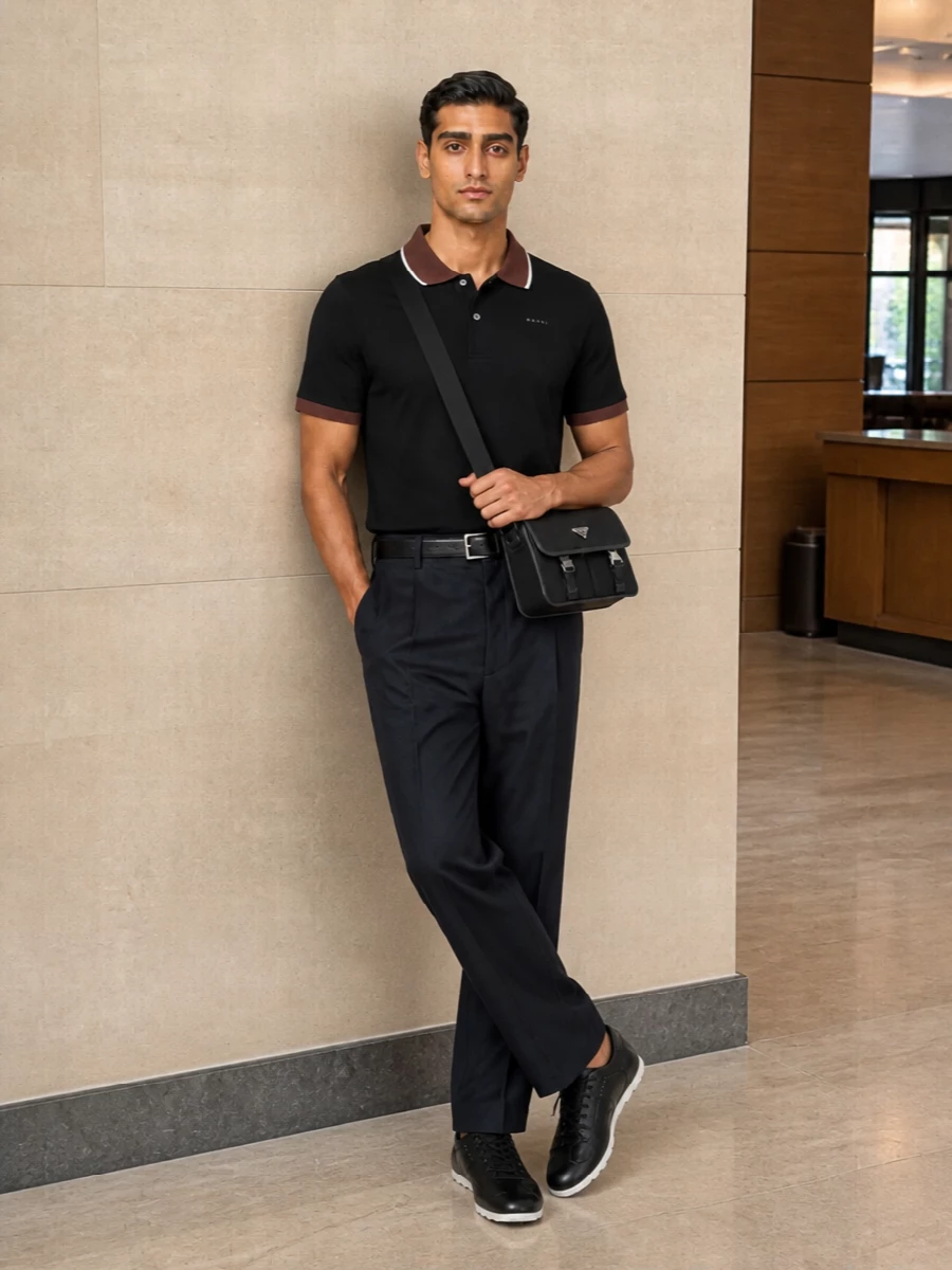 Marni polo navy trousers prada crossbody