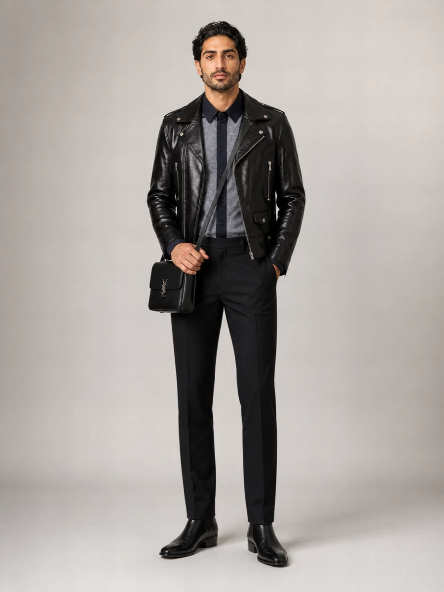Saint Laurent Leather Biker Jacket