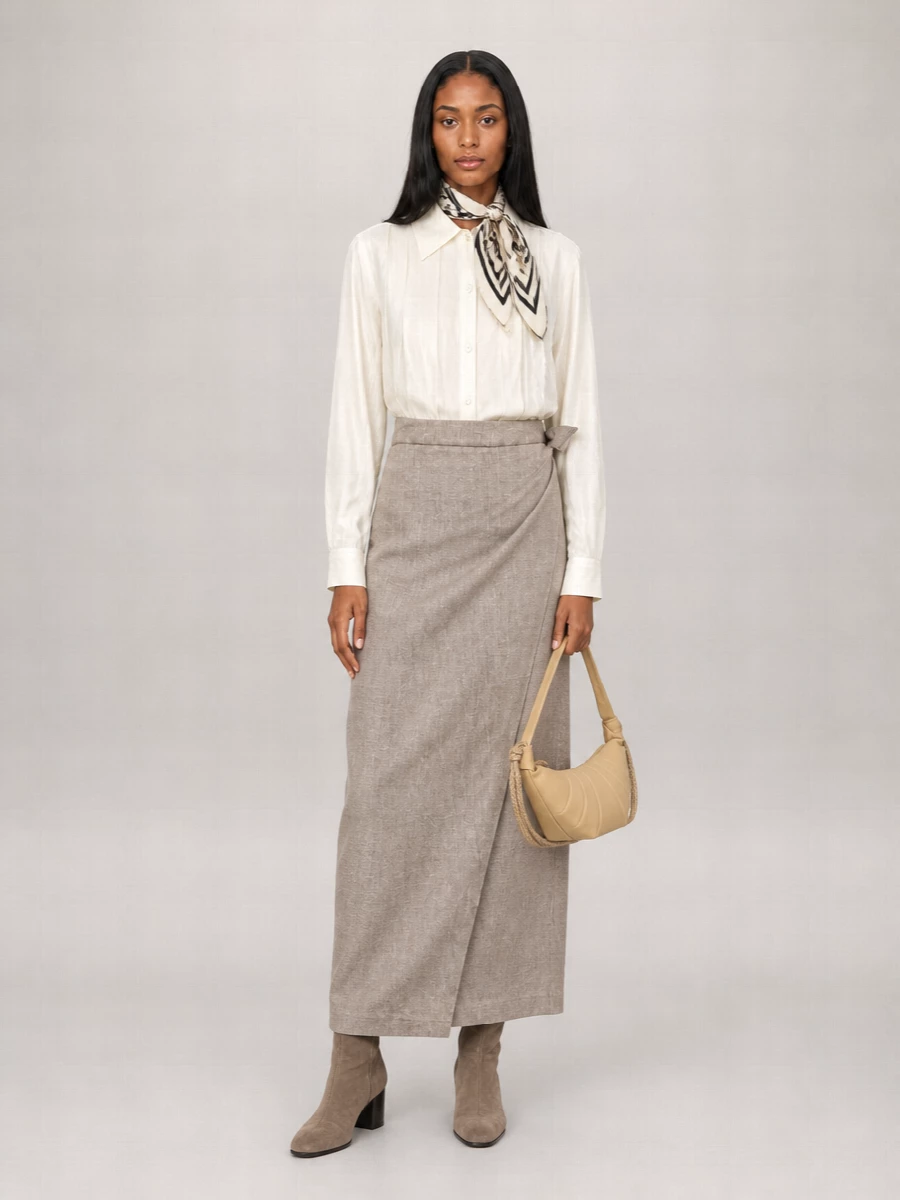 Our Legacy checked wrap skirt