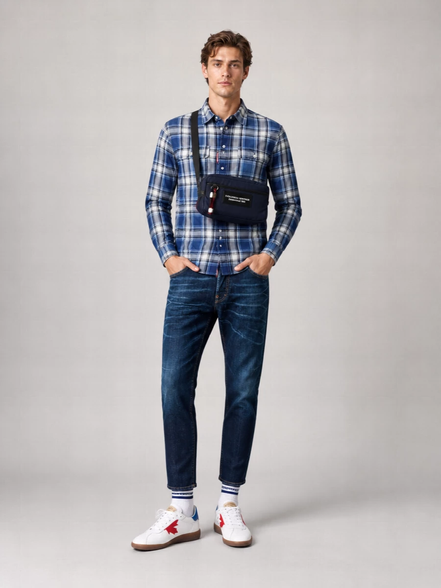 Dsquared2 Cotton Checked Flannel Shirt