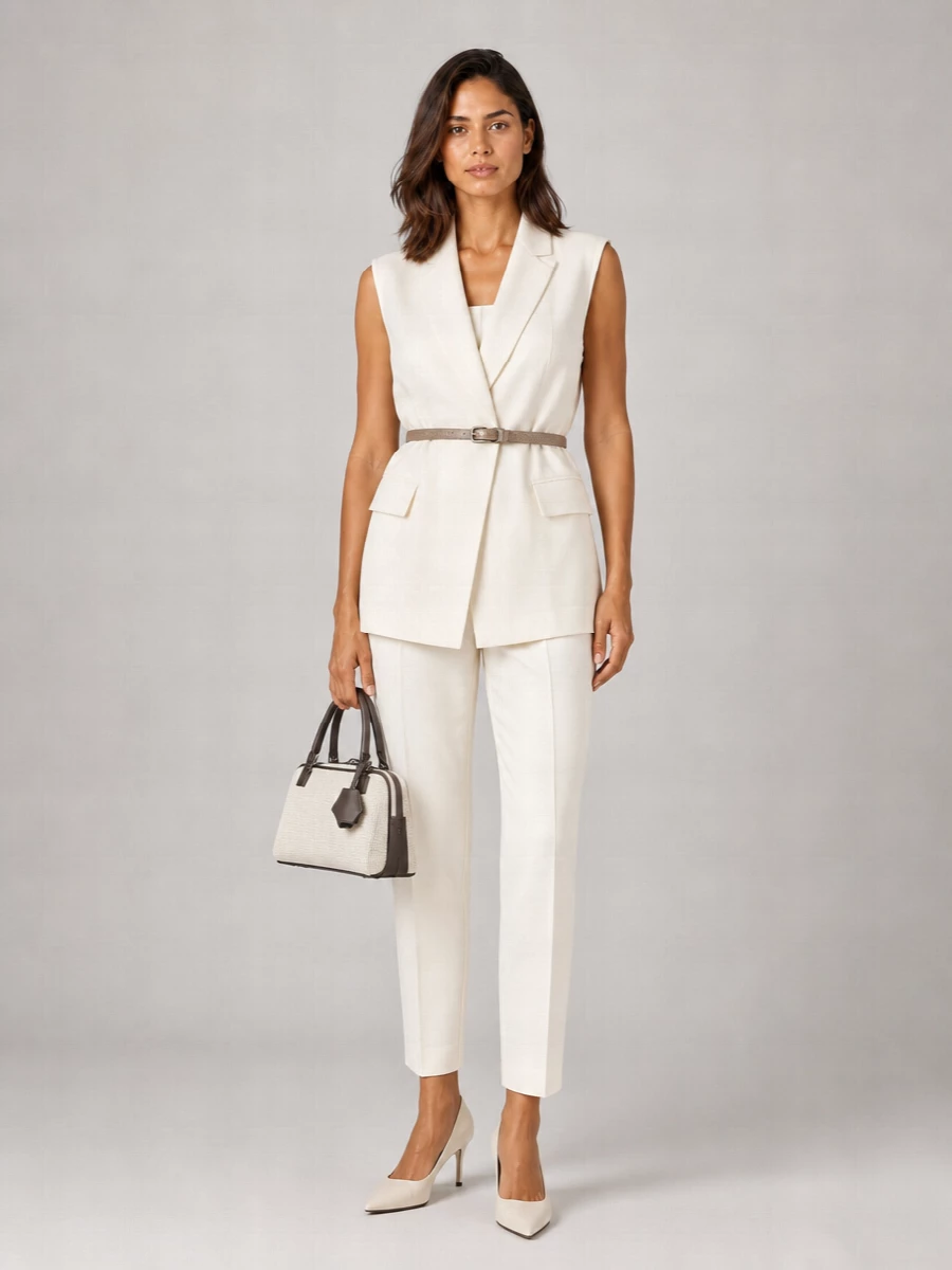 Brunello Cucinelli Silk Slouchy Tailored Trousers