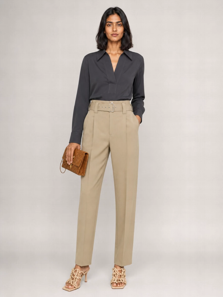 Bottega Veneta High-Rise Wide-Leg Trousers