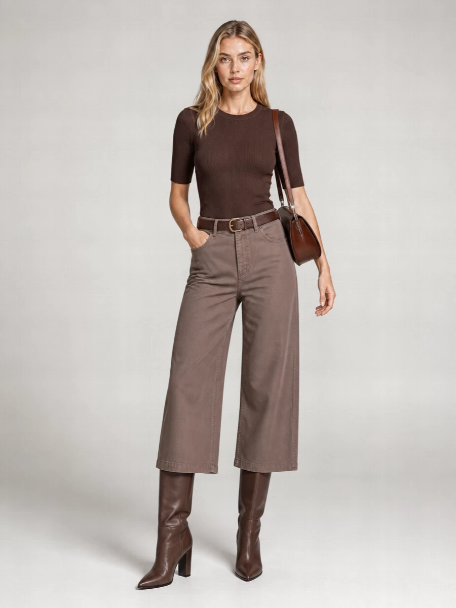 Parosh Denim Wide-Leg Jeans