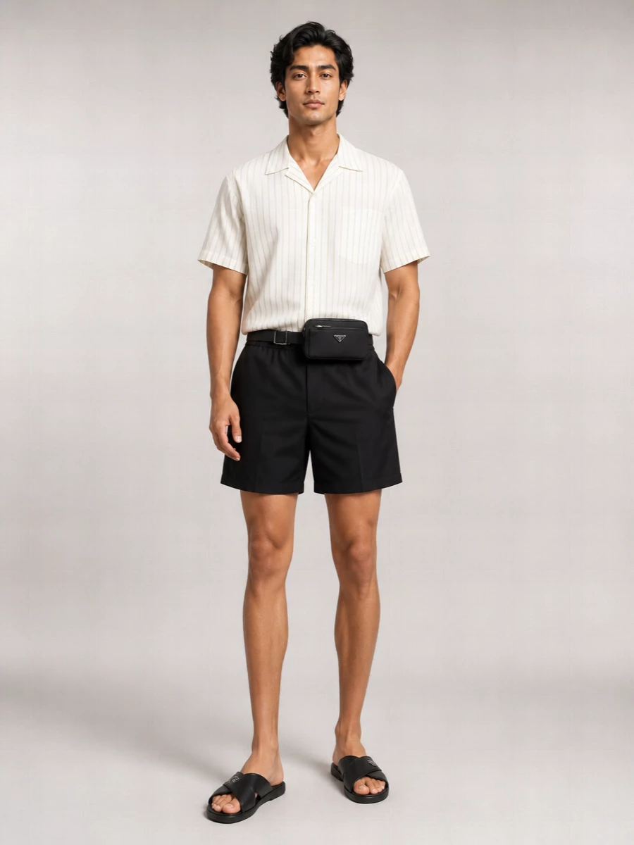 Ami Paris Elasticated Waist Bermuda Shorts
