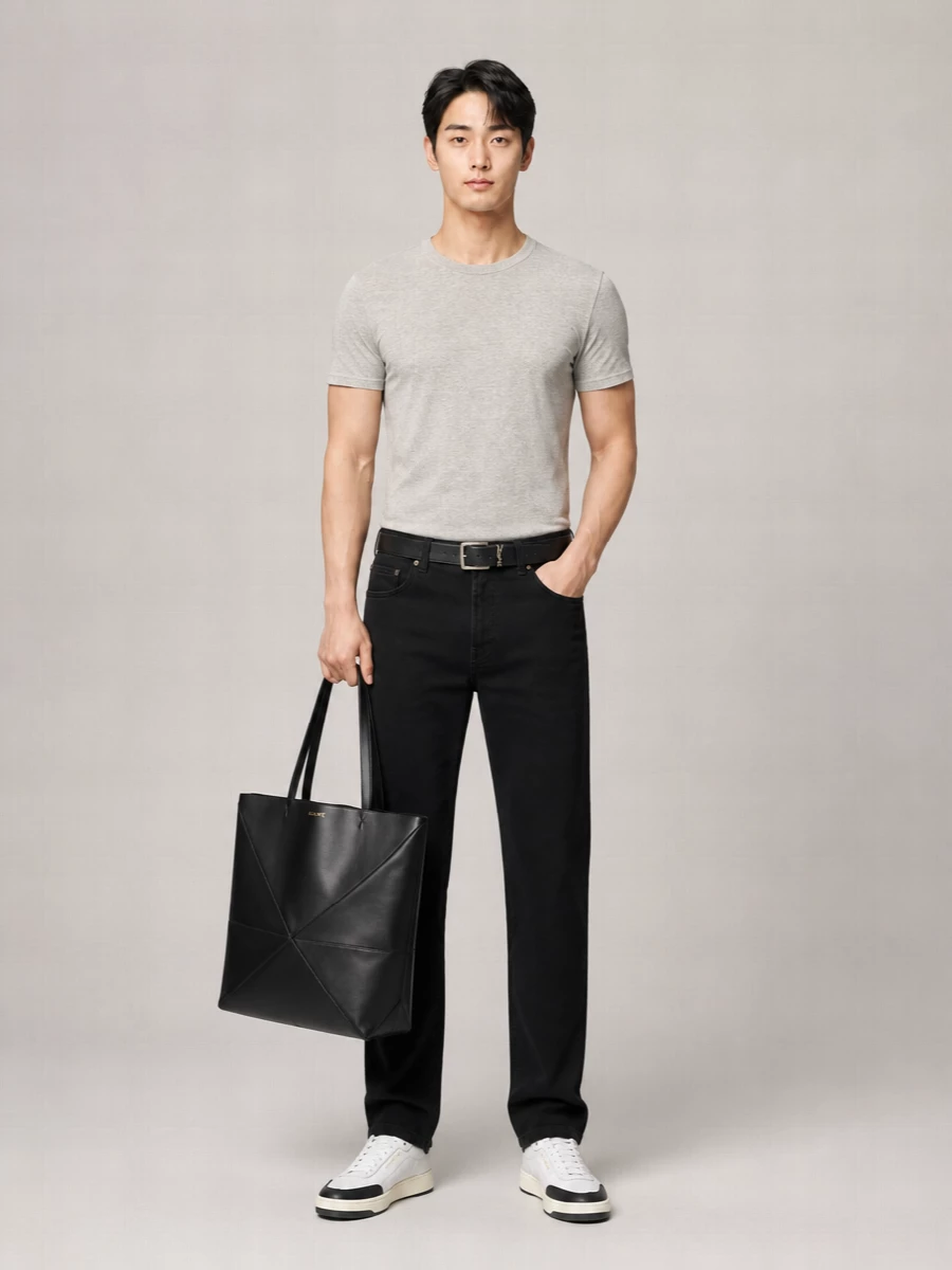 Saint Laurent Oversized Piqué T-Shirt