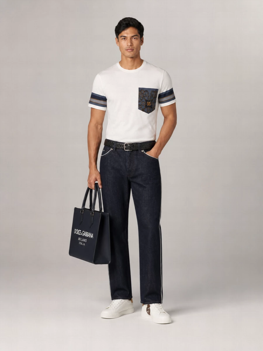 Dolce&Gabbana Cotton Jersey Printed Short-Sleeve T-Shirt