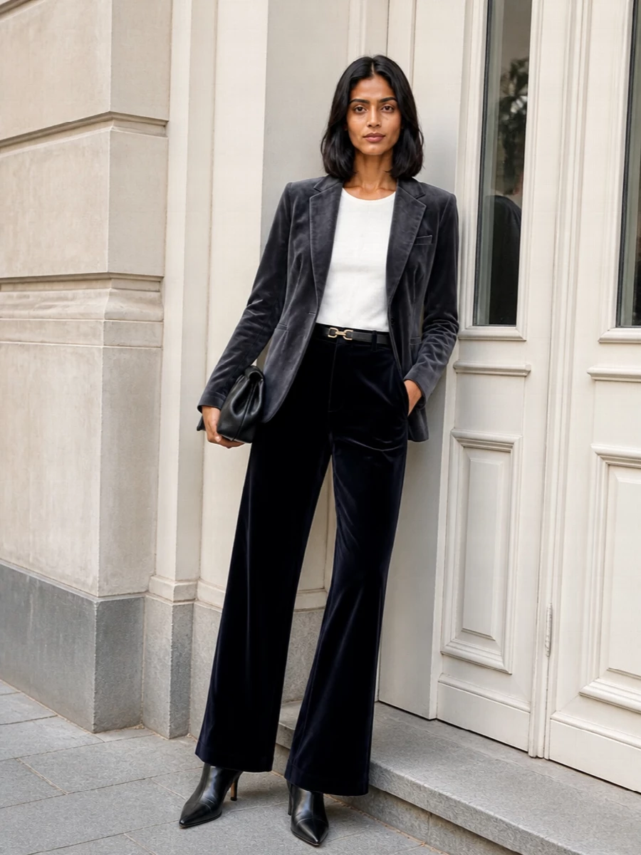 Circolo velvet suit fabiana filippi boots