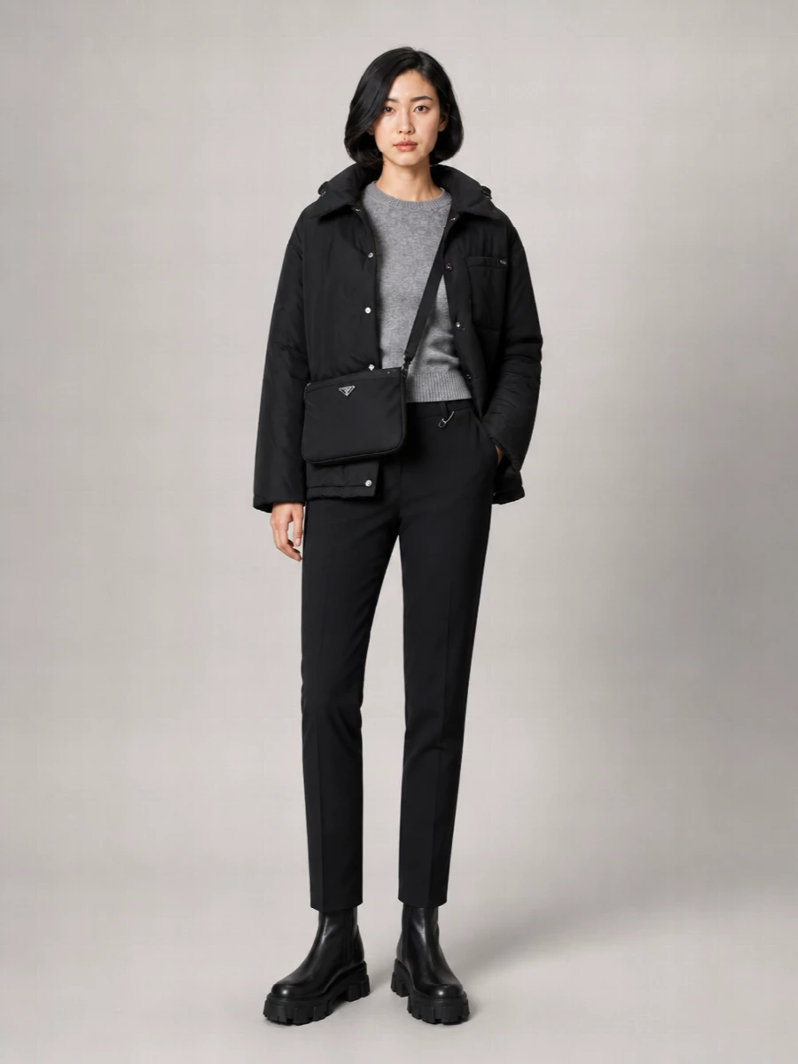 Prada Recycled Polyamide Quilted Parka Coat